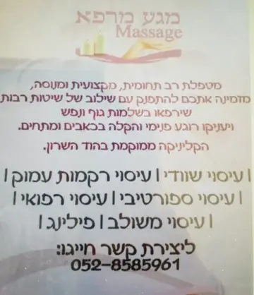 מגע מרפא -עיסוי מקצועי בלבד